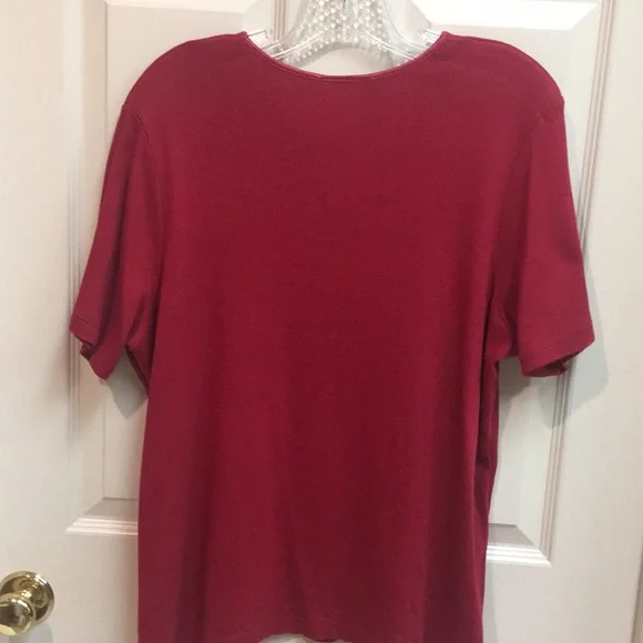 Cranberry Red Sweater Tee - Picture 2 of 4